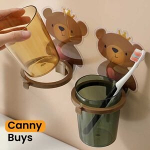 Bear Wall-Mounted Toothbrush Cup in Pakistan - Canny Buys