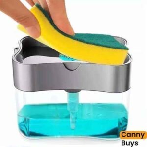 2-in-1 Sponge Brush Holder with Soap Dispenser in Pakistan - Canny Buys