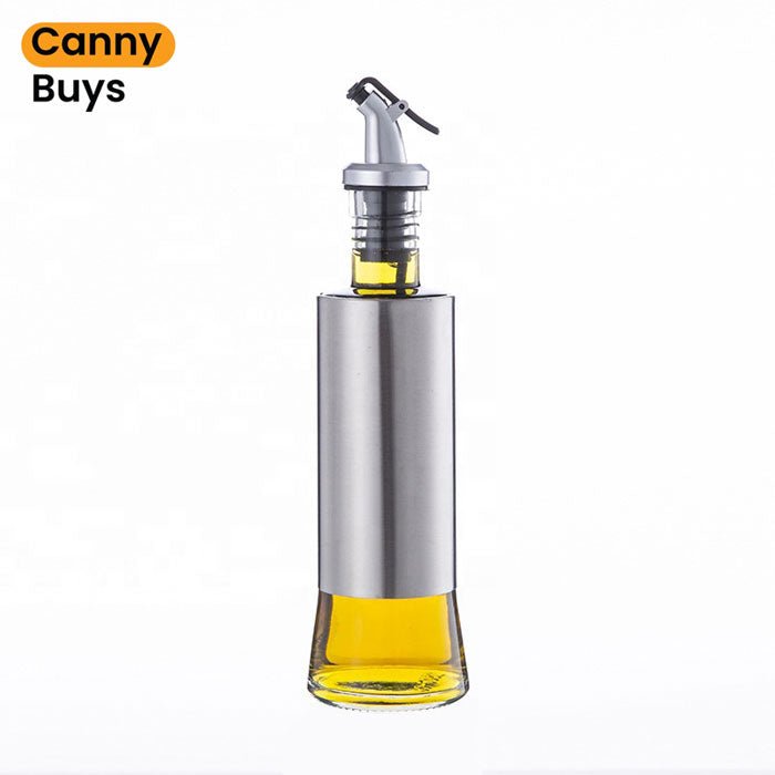 300ml Oil Pour Glass Bottle with Stainless Steel Spout - Image 2