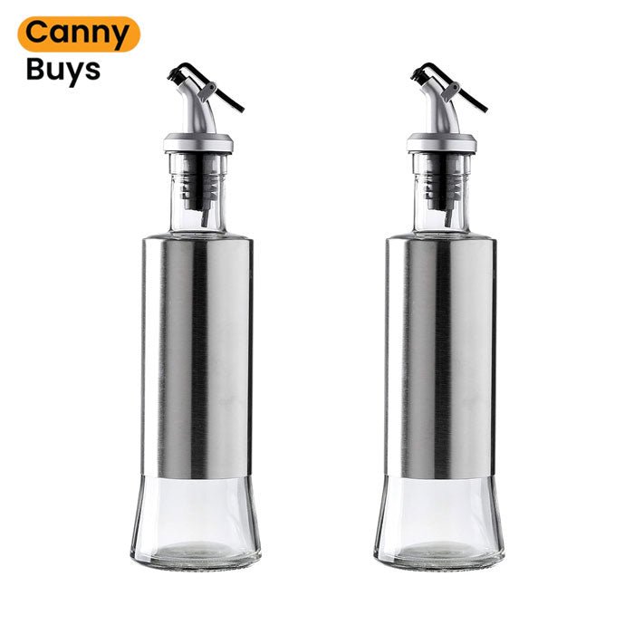300ml Oil Pour Glass Bottle with Stainless Steel Spout - Image 3