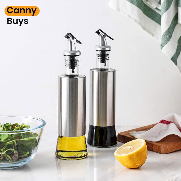 300ml Oil Pour Glass Bottle with Stainless Steel Spout