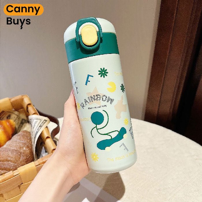 480ml Stainless Steel Insulated Cartoon Water Bottle - Image 4