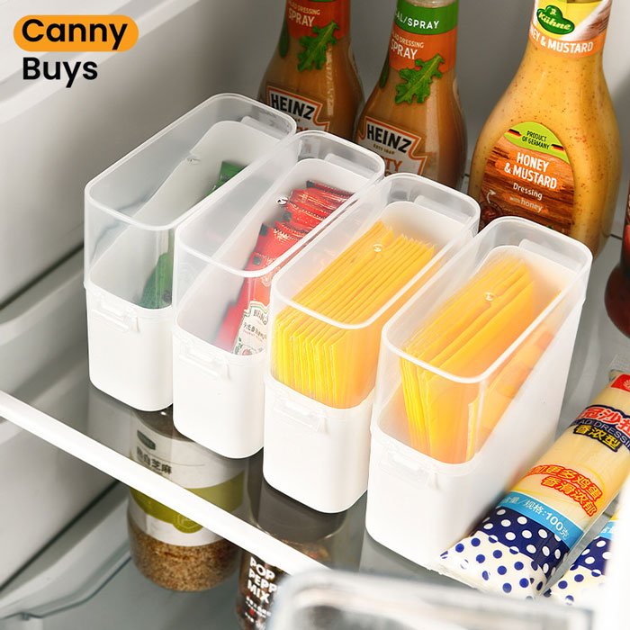 Fridge Organizer Bin With Lid