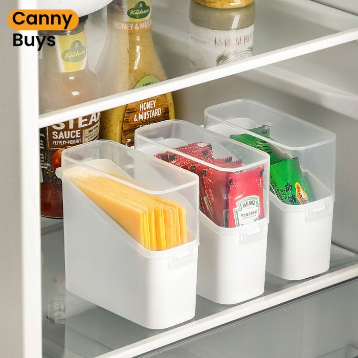 Fridge Organizer Bin With Lid - Image 3