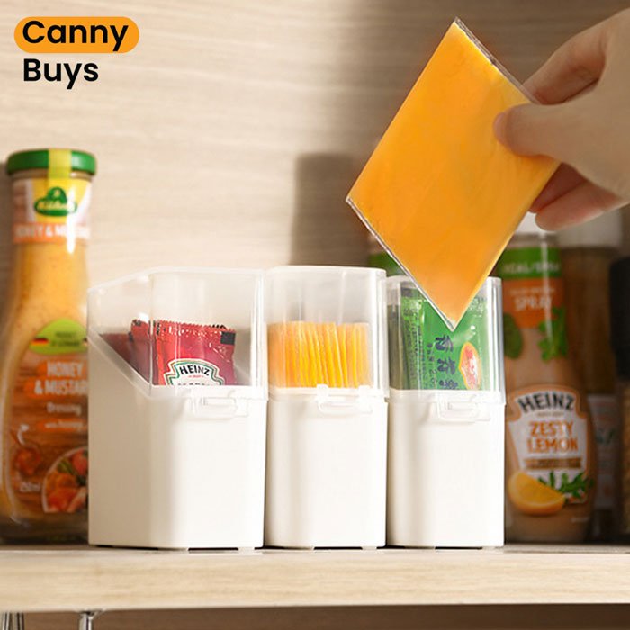 Fridge Organizer Bin With Lid - Image 4