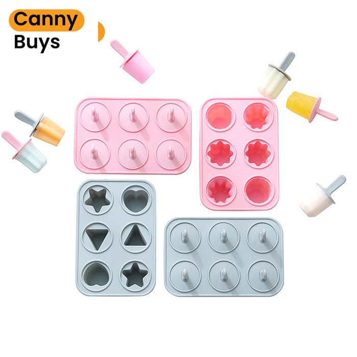 Six Grid Silicone Mini Ice Cream Moulds - Image 3