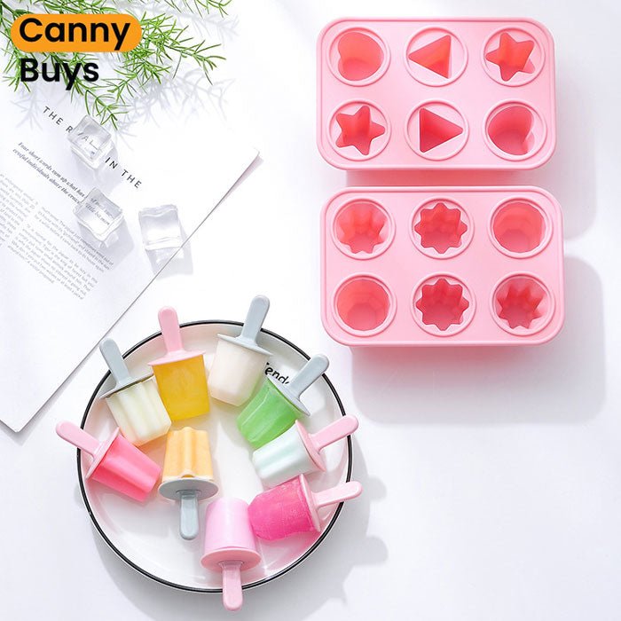 Six Grid Silicone Mini Ice Cream Moulds - Image 4