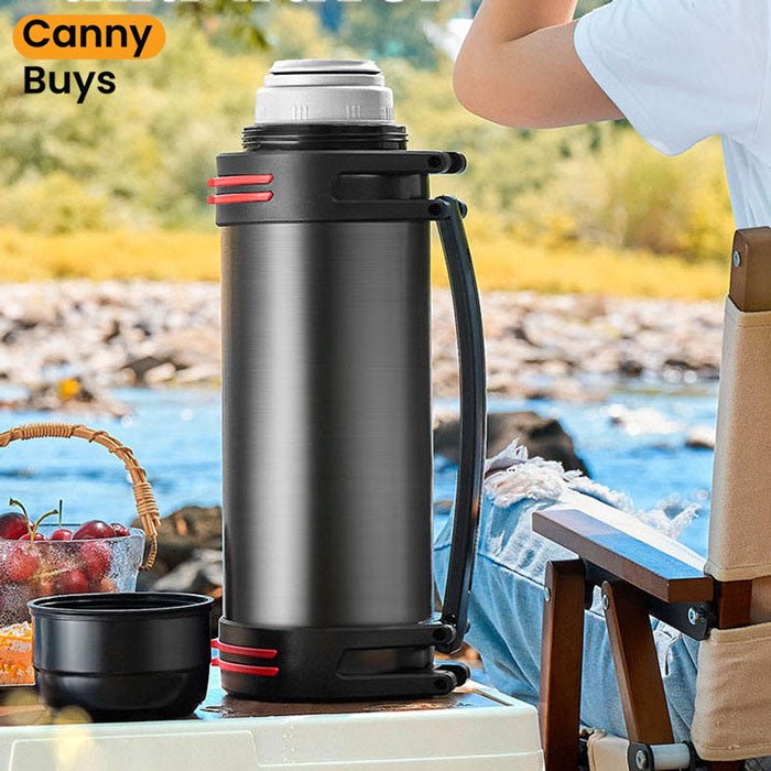 Stainless Steel Thermos Bottle Vacuum Large Capacity 2600ml with Cup - Image 4