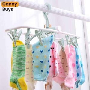 12 Clips Foldable Clothes Drying Rack Hanger in Pakistan - Canny Buys