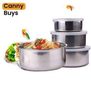 5-Piece Stainless Steel Food Storage Set in Pakistan - Canny Buys