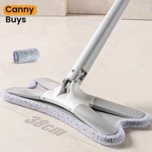 X-Type Floor Mop with Reusable Microfiber Pad in Pakistan - Canny Buys
