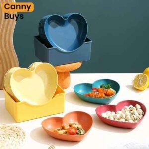 Heart-Shaped Multi Colored Plate set ( 10 pcs ) in Pakistan - Canny Buys