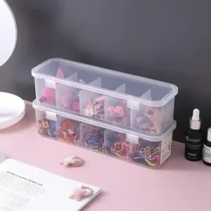 Transparent Multipurpose Organizer Box – Adjustable Storage, Dustproof Design